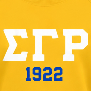 Yellow Women's Crew Neck Sweatshirt White Greek Letter 1922 Graphic <b>Blue</b> Double <b>Sleeve</b> Stripes <b>Long</b> <b>Sleeve</b> Casual Collegiate <b>Top</b> - Product Image 2