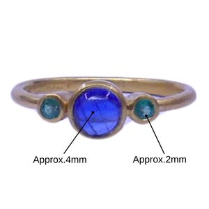 Anillo de Compromiso y Boda Gemvanity, Zafiro Multicolor, Clásico, Tradicional, Chapado en Oro, Plata de Ley, Unisex - Product Image 2