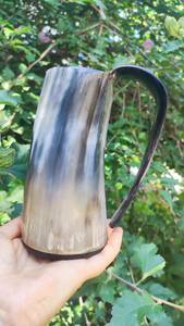 Taza de Cuerno Vikinga de Alta Calidad con Diseño Único y Logotipo, Taza para Beber de Cuerno de Búfalo Tallada a Mano, Artículo Decorativo para Exportación UO - Product Image 4