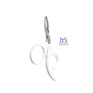 Pince à épiler de style ciseaux, manche en plastique, pince à épiler droite en acier inoxydable, pointe inclinée, outil de beauté durable pour usage domestique - Product Image 1