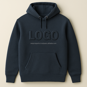 Sweat-shirt à capuche unisexe brodé et gaufré, design personnalisé, poche, respirant, molleton épais, coupe oversize, streetwear, dégradé - Product Image 5