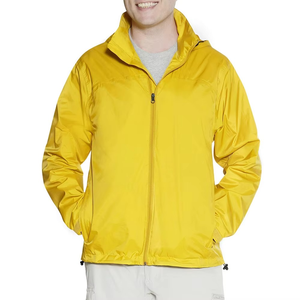 High Quality Men's Winter Hooded <b>Windbreaker</b> Jacket Waterproof Lightweight Unisex with Front Logo - Product Image 1