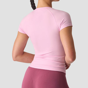 Camiseta Deportiva de Yoga para Mujer, Elástica, Transpirable, Ajustada, para Gimnasio y Running, de Verano - Product Image 6
