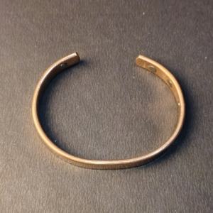 Bracelet minimaliste en cuivre pur - Bracelet manchette en cuivre hautement poli - Bracelet thérapeutique simple unisexe pour l'arthrite - Product Image 3