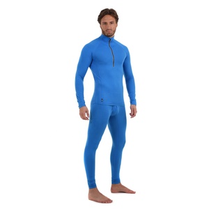 Men's Long Sleeve <b>Stand</b> Collar Zipper Closure <b>Cycling</b> Jersey with Quick Dry Breathable Polyester/Cotton Fabric - Product Image 4