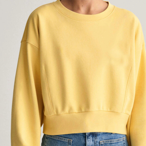 Custom Casual Long Sleeve Drop Shoulder Round Neck Front Letter Graphic Eco-Friendly High Quality Sweatshirt for <b>Women</b> - Product Image 5