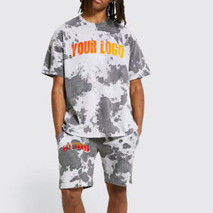 Top Selling 2-Piece <b>Set</b> Regular Fit Short Sleeve Printed Hoodie Shorts Casual Sporty High-End Fabric Midweight <b>Twin</b> <b>Sets</b> - Product Image 1
