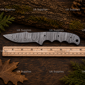Hojas de Cuchillo de Acero de Damasco Hechas a Mano con Punta Caída, 0.5mm de Grosor, para Caza, Fabricación de Cuchillos Personalizados, Proyectos DIY, Fábrica OEM - Product Image 2