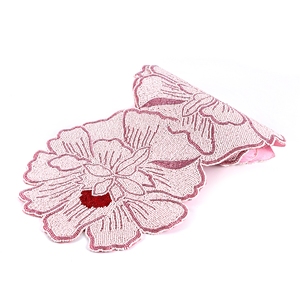 Luxury Embroidered Floral Beaded Cotton <b>Table</b> <b>Runner</b> for Dining Kitchen Wedding & Party Decor - Product Image 4