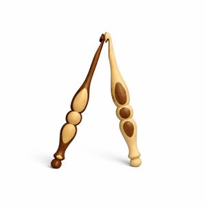 Handcrafted Soft Wooden <b>Crochet</b> Hooks <b>Set</b> Ergonomic Carved Design Eco-Friendly Natural Wood Yarn Hooks (3mm-15mm) for DIY - Product Image 2