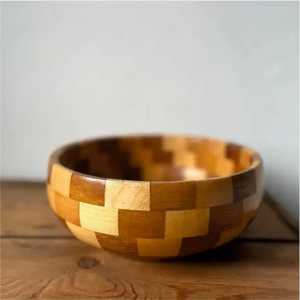 Tazón Redondo de Bambú Ecológico para Ensaladas, Recipiente Natural y Sostenible para Servir Frutas, Vajilla Grande de Madera de Bambú para Comida - Product Image 6