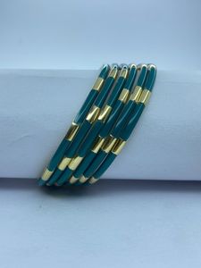 Premium Resin & <b>Gold</b> Plated <b>Bangles</b> <b>Set</b> for Women | Handmade Designer Stackable Bracelets | Fashion Jewelry Wholesale Supplier - Product Image 4