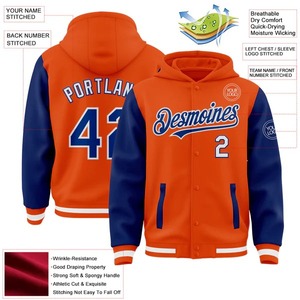 Custom <b>Canvas</b> Royal <b>Blue</b> White Varsity Jacket Breathable Zipper Closure Two Tone Team Sportswear Wholesale Winter - Product Image 2