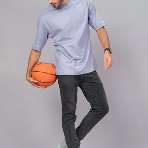 T-shirt homme surdimensionné personnalisé avec logo imprimé, 100% coton, grandes tailles, coupe ample. - Product Image 4