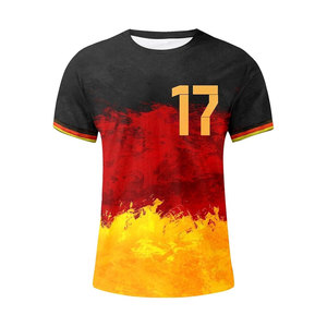 เสื้อยืดกีฬาผู้ชายทรงสปอร์ต ผลิตจากโรงงานโดยตรง วัสดุดีที่สุด สีและโลโก้สั่งทำได้ ระบายอากาศได้ดี ผลิตจากโพลีเอสเตอร์ 100% คุณภาพสูง แขนสั้น - Product Image 1