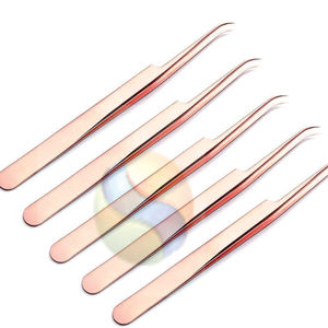 Pince à cils volume professionnelle à marque privée, pointe en acier inoxydable haute précision, pince à cils volume de luxe avec logo personnalisé - Product Image 5