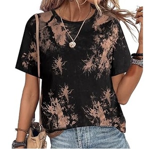 เสื้อยืดผู้หญิงราคาถูก ซักแล้วสีซีดจาง ลายมัดย้อม ระบายอากาศได้ดี ออกแบบเองได้ สไตล์คนเมือง เสื้อยืดย้อมสีแบบ Dip Dye ขายส่ง - Product Image 1