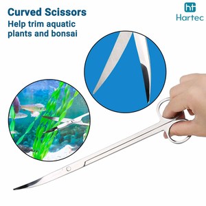 Juego de Herramientas Multiusos de Acero Inoxidable para el Cuidado de Plantas de Acuario, Tijeras de Podar, Pinzas, Espátula para Sustrato - Product Image 5