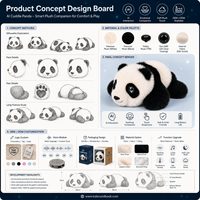 Poupée Panda interactive avec conversation IA pour les tout-petits et les enfants d'âge préscolaire