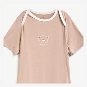 Body de Bebé de Manga Corta con Broches de Presión, Modal y Spandex, para Recién Nacidos, Unisex, ODM Vietnam - Product Image 3