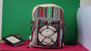 Nouveau design de sacoche pour ordinateur portable en chanvre sac à dos durable nouveauté jute avec matériau en coton sac à dos de voyage unisexe à usages multiples - Product Image 2