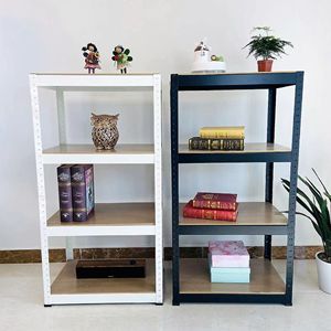 Scaffali portaoggetti in metallo bianco regolabili a 4 piani 23.6 \ "X 15.7 \" X 47.2 \ "per Garage per cucina magazzino - Product Image 6
