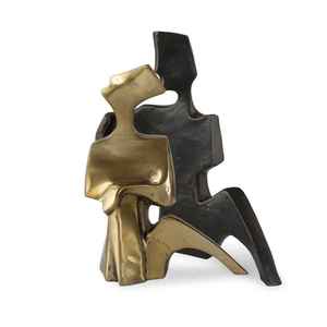 Modern Abstract Metal Handmade Eco-Friendly Customizable Bicycle Rider Statue Figurine for Wedding and Home Decor - Product Image 6