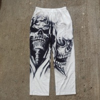 Pantalon de jogging pour homme de qualité supérieure, design original, motif tête de mort, impression intégrale par sublimation, taille élastique.