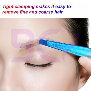 Pinzas de Depilar Profesionales de Acero Inoxidable con Punta Inclinada y Recubrimiento de Plasma Multicolor, Herramienta de Belleza de Alta Precisión para Eliminar Vello - Product Image 3
