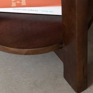 Mesita de noche ovalada Vandana Vista Grand en madera de mango - Product Image 3