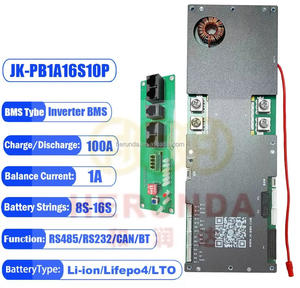 JK 병렬 JiKong 7-16S 100A 150A 200A 에너지 저장 배터리 1A 2A 액티브 스마트 BMS JK-PB2A16S20P 인버터 용 LCD 화면 포함 - Product Image 3
