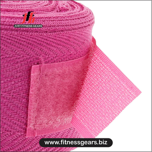 ผ้าพันมือสำหรับชกมวย MMA มวยไทย ยี่ห้อ JUST FITNESS GEARS สีตามสั่ง พร้อมโลโก้  ระบายอากาศได้ดี ผลิตจากโพลีเอสเตอร์  แบบสวมใส่ได้ทั้งชายและหญิง  พร้อมสายรัดแบบดึง  สำหรับการฝึกเพาะกาย - Product Image 6