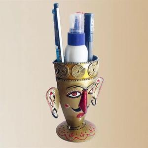 Soporte para Bolígrafos de Hierro Hecho a Mano de Primera Calidad con Motivos Pintados Indios, Organizador de Escritorio Resistente al Óxido para Oficina, Hogar, Regalos Festivos - Product Image 5