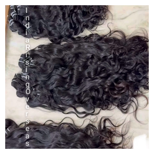 Extensiones de Cabello Humano Remy Indio de Alta Calidad, Textura Rizada Natural, Doble Trama a Máquina, Paquetes de Cabello de Templo, Precio Bajo al por Mayor - Product Image 4