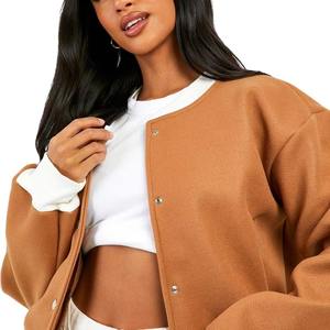 Chaqueta Varsity de Piloto con Logotipo Bordado Personalizado, Chaqueta Universitaria Estilo Bomber para Mujer, Invierno 2026 - Product Image 1