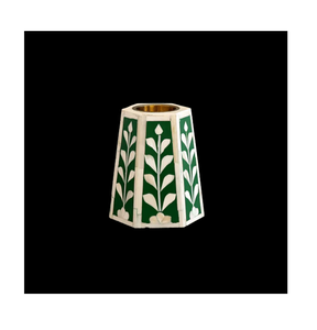 Porte-bougie en os incrusté, design feuille, artisanat, pour Noël et anniversaire, meilleur prix - Product Image 3