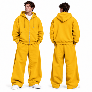 Ensemble de survêtement unisexe en molleton de coton avec logo personnalisé – Hoodie à capuche et pantalon de jogging pour homme – Tenue de sport premium style streetwear - Product Image 4