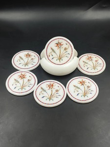 Most Selling <b>Marble</b> <b>Coaster</b> Set Natural Stone Drink <b>Coasters</b> Table Decor for Home Restaurant Hotel Available At Best Price - Product Image 2