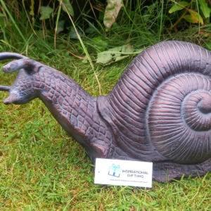 Estatua de Caracol de Tamaño Real para Exhibición en Exteriores, Acabado en Bronce, Técnica de Fundición a Mano, Escultura de Caracol de Metal para Suministros y Decoración de Jardín - Product Image 4