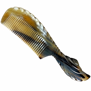 SOFIYA CRAFT Peigne à cheveux artisanal moderne en corne de buffle – Écologique, fait main, cadeau de mariage, ornement, couleur naturelle, taille personnalisée - Product Image 1