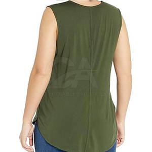 Camiseta sin mangas acanalada para mujer al por mayor, top cómodo para uso diario, chaleco de verano para mujer - Product Image 6