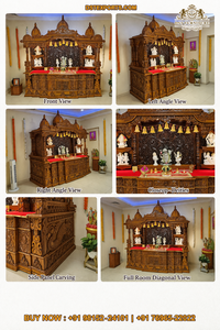 Traditional Pooja <b>Mandir</b> Perfect for Indian Homes Big Size Teak Wood Home <b>Mandir</b> Large Pooja <b>Mandir</b> for Luxurious Home Australia - Product Image 6