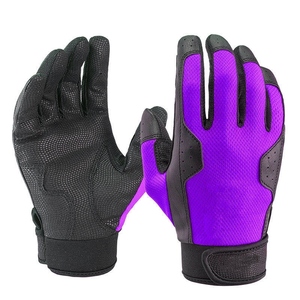 Green Leather Batting Gloves Ambidextrous Breathable <b>Hook</b> And Loop Closure Unisex Adult Training Gear - Product Image 5