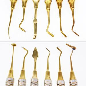 Kit de 6 Instrumentos Ergonómicos para Rellenos Dentales de Composite, Recubiertos en Oro, Herramientas Restauradoras de Acero Inoxidable, Opción de Personalización Completa - Product Image 2