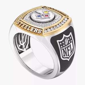 Anillo de Campeonato de los Pittsburgh Steelers, Chapado en Oro de 18K, con Incrustaciones de Diamantes, Anillo de Cóctel de Lujo para Hombre - Product Image 2