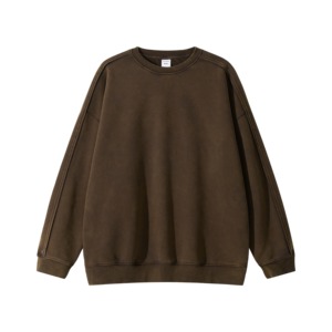 <b>Men's</b> Crew Neck <b>Pullover</b> Sweatshirt Long Sleeve Knitted Cotton Casual Regular Fit Front Logo Streetwear - Product Image 1