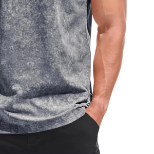 Men Acid Wash Cotton <b>T</b> <b>Shirt</b> Short Sleeve O Neck Casual Vintage Style Slim Fit Plain Streetwear Summer <b>T</b> <b>Shirt</b> - Product Image 6