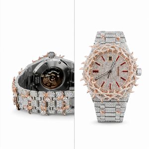 Reloj Mecánico con Movimiento ETA, Edición Limitada Antigua, Diamante Moissanite VVS1, Acero Inoxidable, Cristal, 41MM, Resistente al Agua 3BAR - Product Image 3