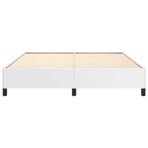 Cadre de lit Queen en similicuir blanc, contreplaqué et bois d'ingénierie, lit rembourré haut de gamme - Product Image 5