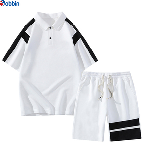 Conjunto Corto Personalizado para Hombre, Camisetas Polo Holgadas de Verano de Alta Calidad, Conjuntos Deportivos Casuales con Parches para Estudiantes, Conjuntos Deportivos para Correr - Product Image 1